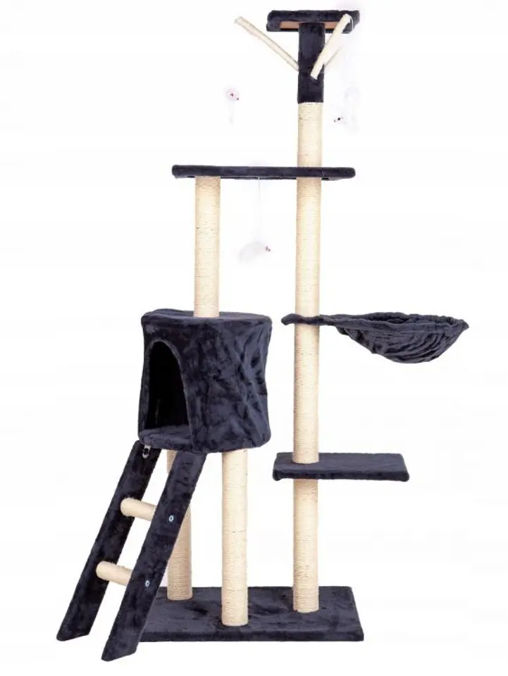 Drapak dla kota domek drzewo legowisko 138 cm XL szary Petsi