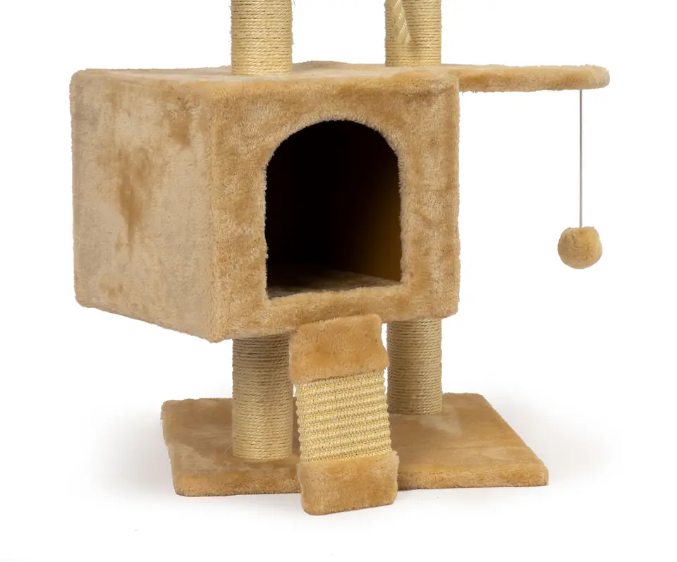 Cat tree house bunk bed tower 120cm + toys