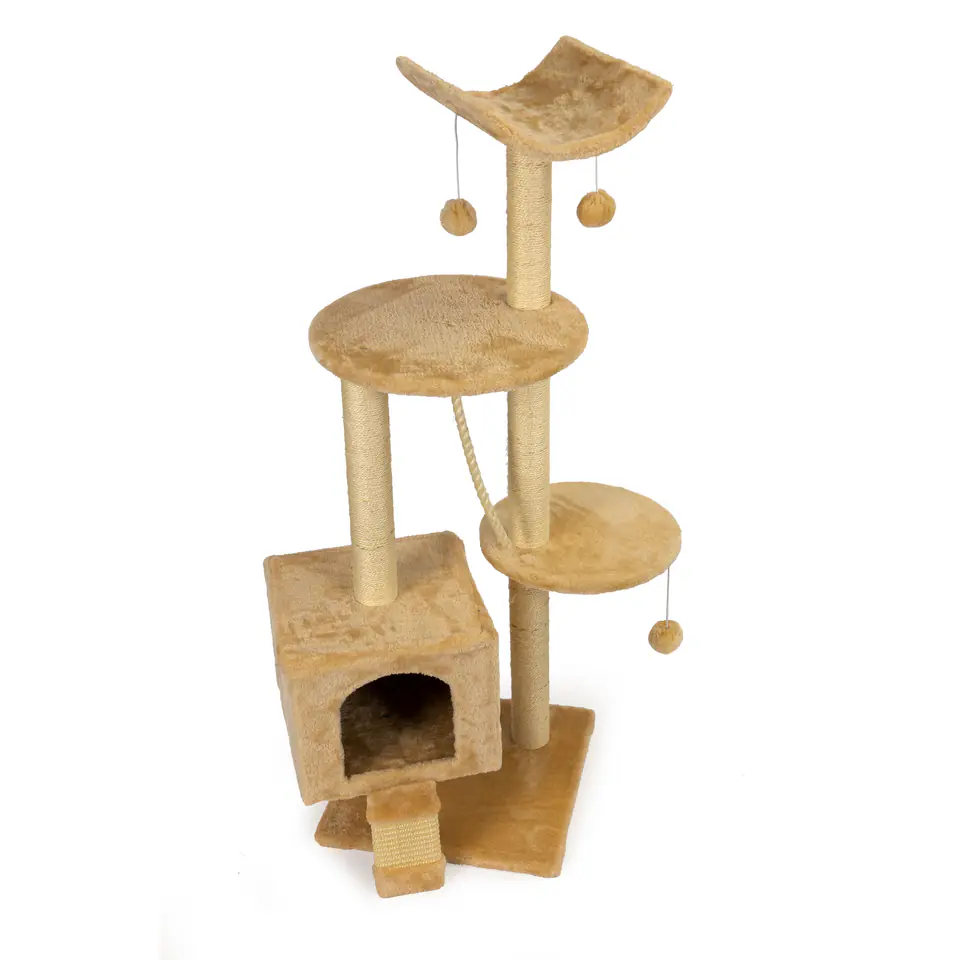 Cat tree house bunk bed tower 120cm + toys