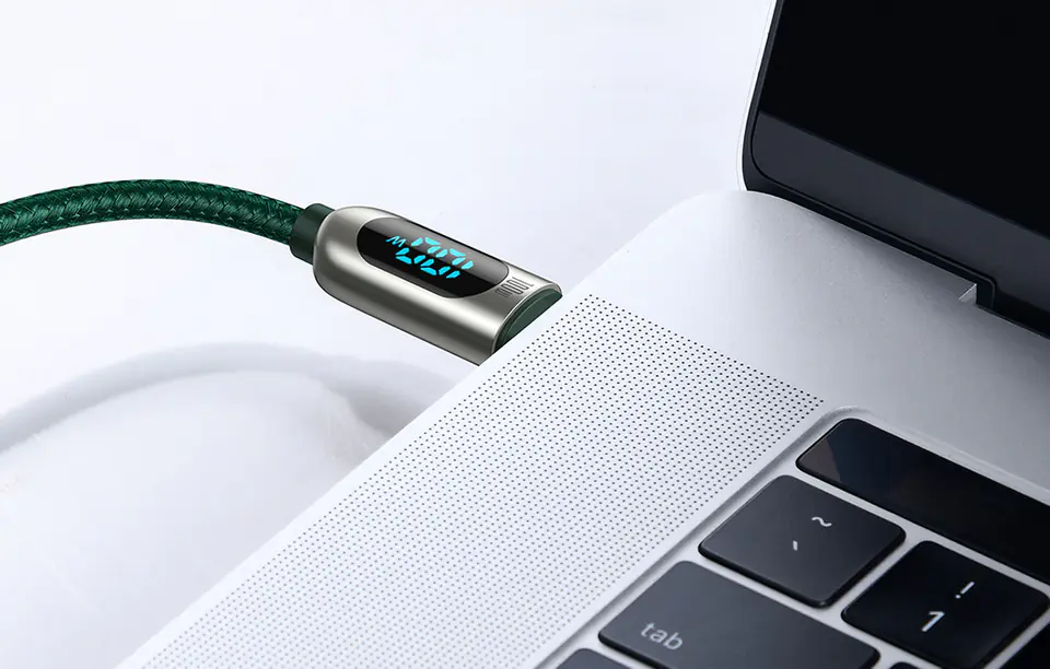 Kabel USB-C do USB-C Baseus Display, 100W, 2m (zielony)