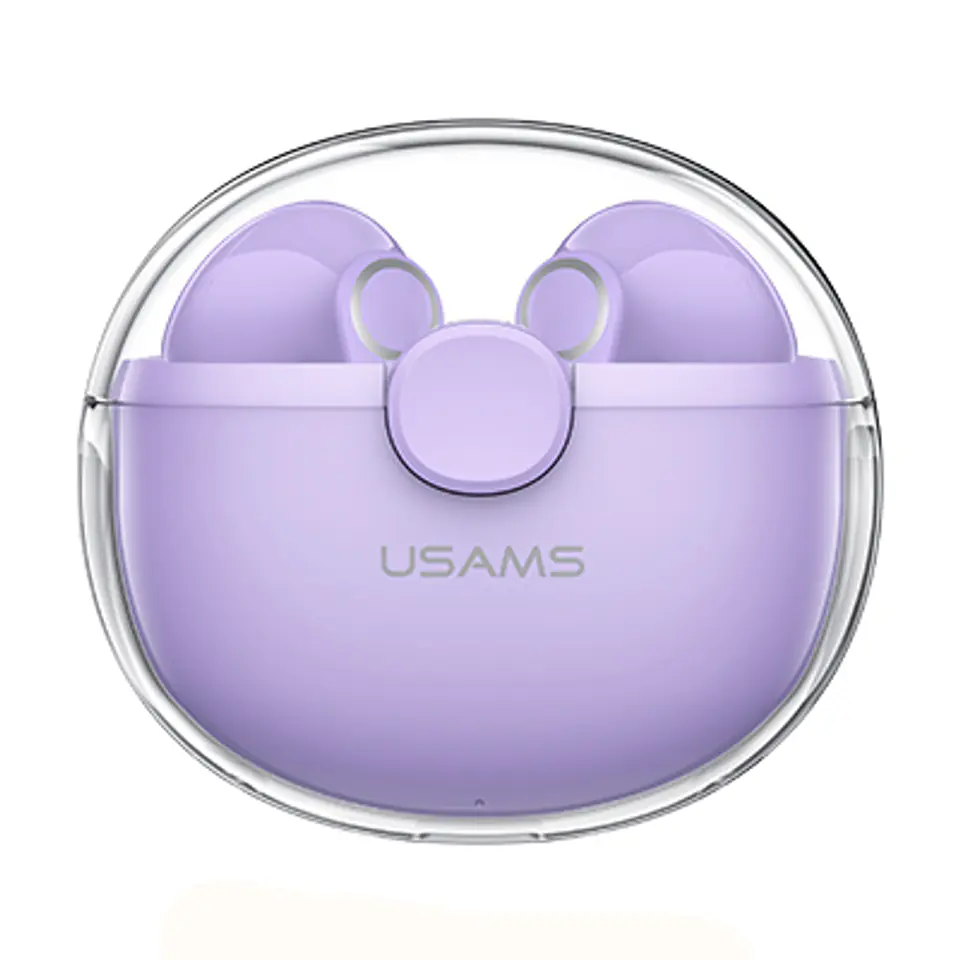 USAMS Słuchawki Bluetooth 5.1 TWS BU series bezprzewodowe fioletowy/purple BHUBU02