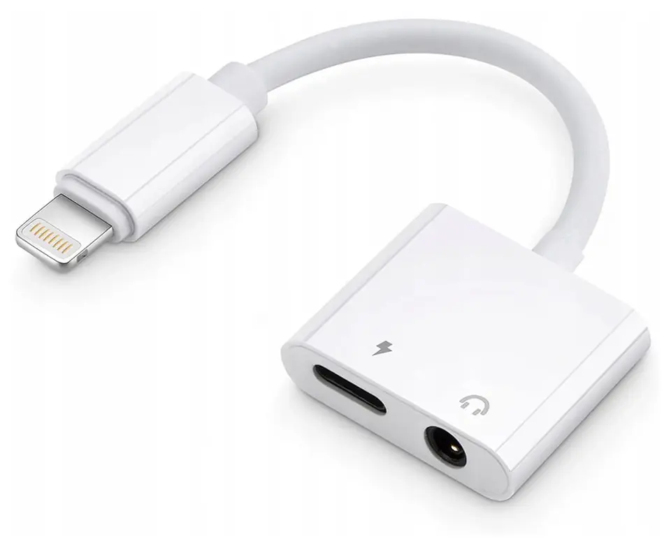 Adapter lightning mini jack 3.5mm + ładowanie Wasserman.eu