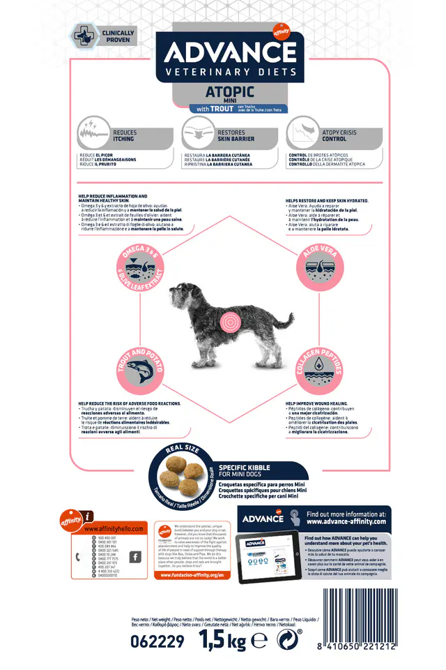 Advance veterinary clearance diets atopic care