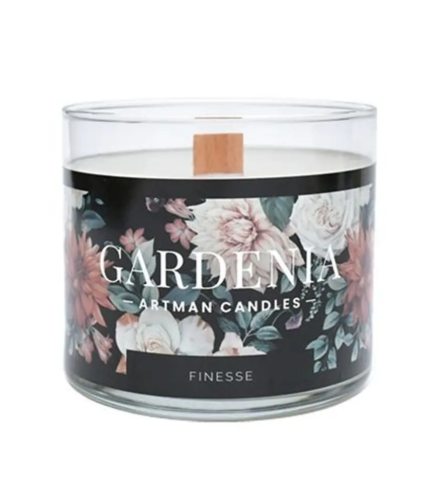 ARTMAN candle GARDENIA GLASS SMALL BLACK Wasserman.eu