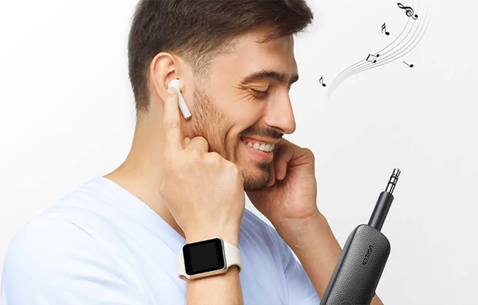 AUX transmitter / receiver UGREEN CM403, Bluetooth 5.0 (black)