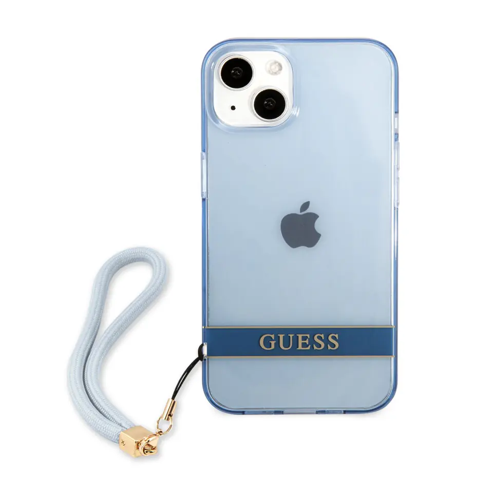 Guess GUHCP13SHTSGSB iPhone 13 mini 5,4" niebieski/blue hardcase Translucent Stap