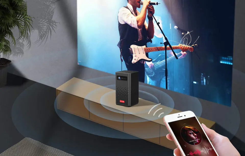 Wireless Mini Overhead Projector / Projector BYINTEK P20 DLP 3D 4K Android OS