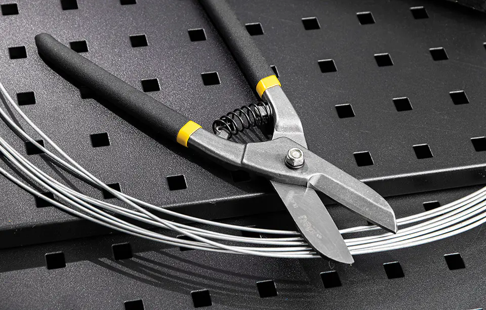 Sheet metal shears Deli Tools EDL4371, 250mm (black-yellow)