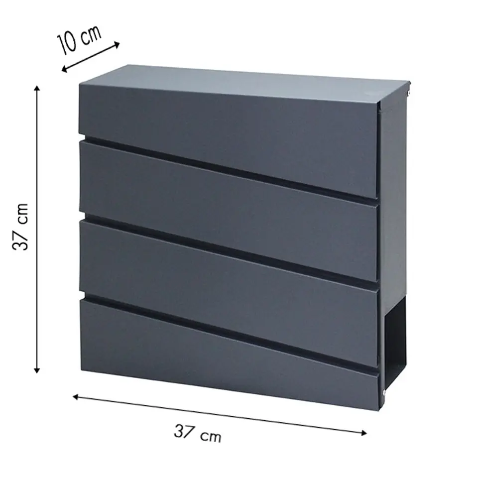 Anthracite letterbox