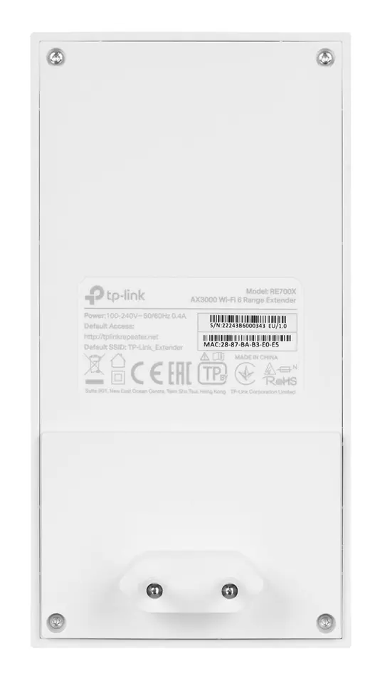 Uniwersalny wzmacniacz sieci bezprzewodowej TL-RE700X Wi-Fi 6 2.4GHz, 5GHz  TP-LINK 