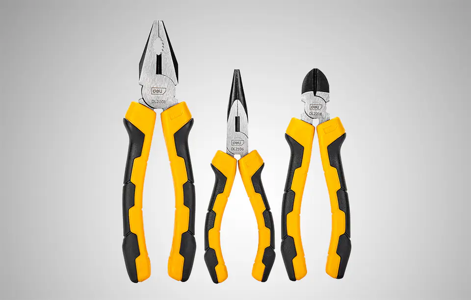 Deli Tools EDL2008-3 universal pliers set, 3 pieces