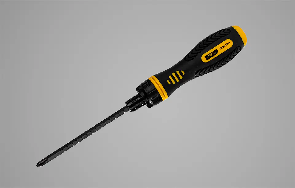 Screwdriver with ratchet Deli Tools EDL626011, 6/PH2x180mm