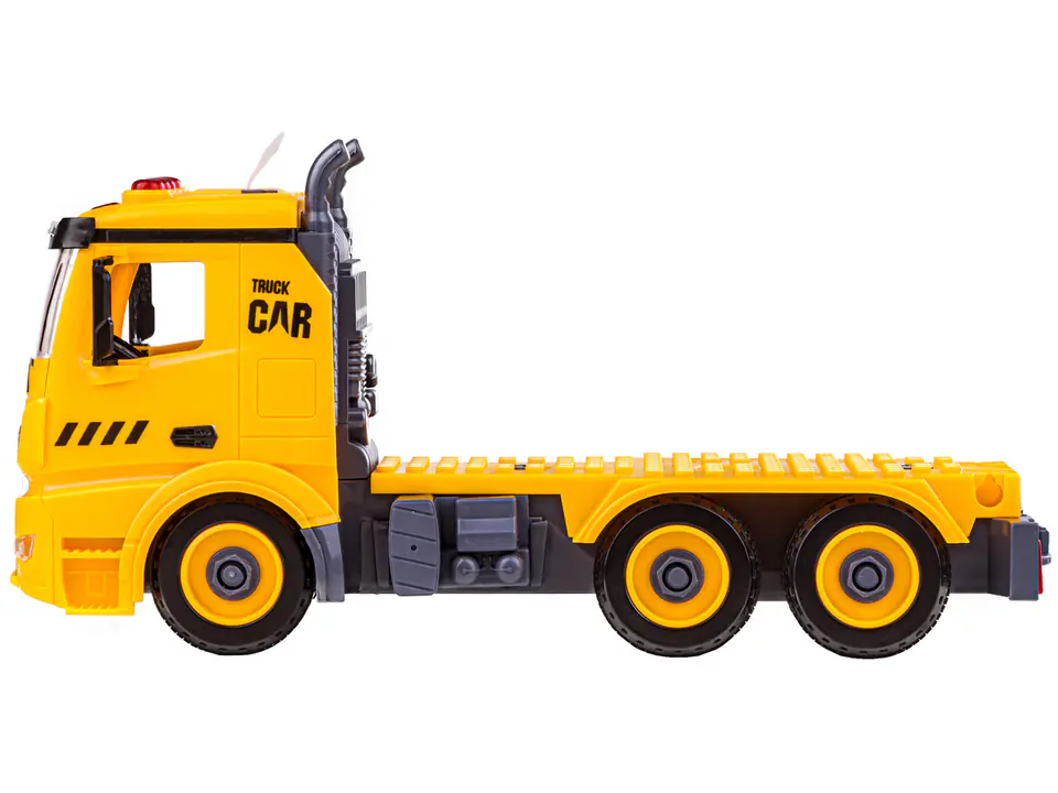 Ciężarówka 3w1, Samochód Ciężarowy Do Rozkręcania, Betoniarka, Koparka, Dźwig Z Hakiem