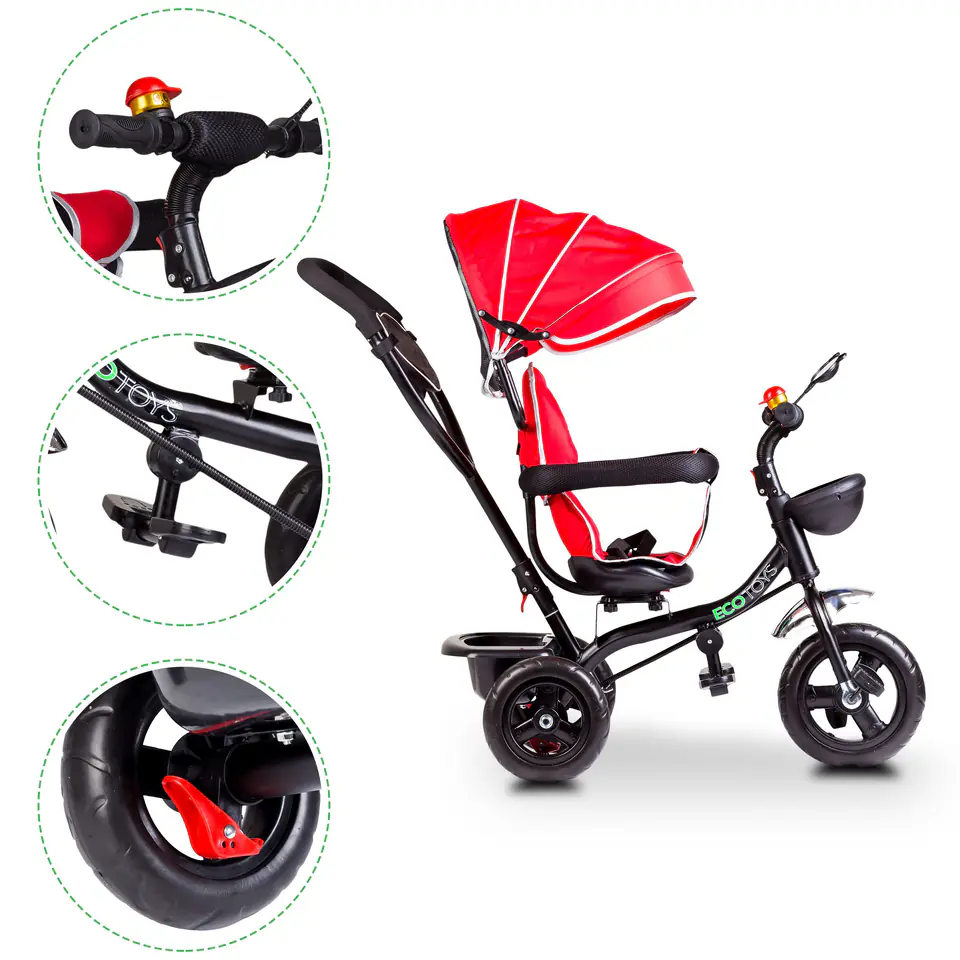 Tricycle with swivel seat Red