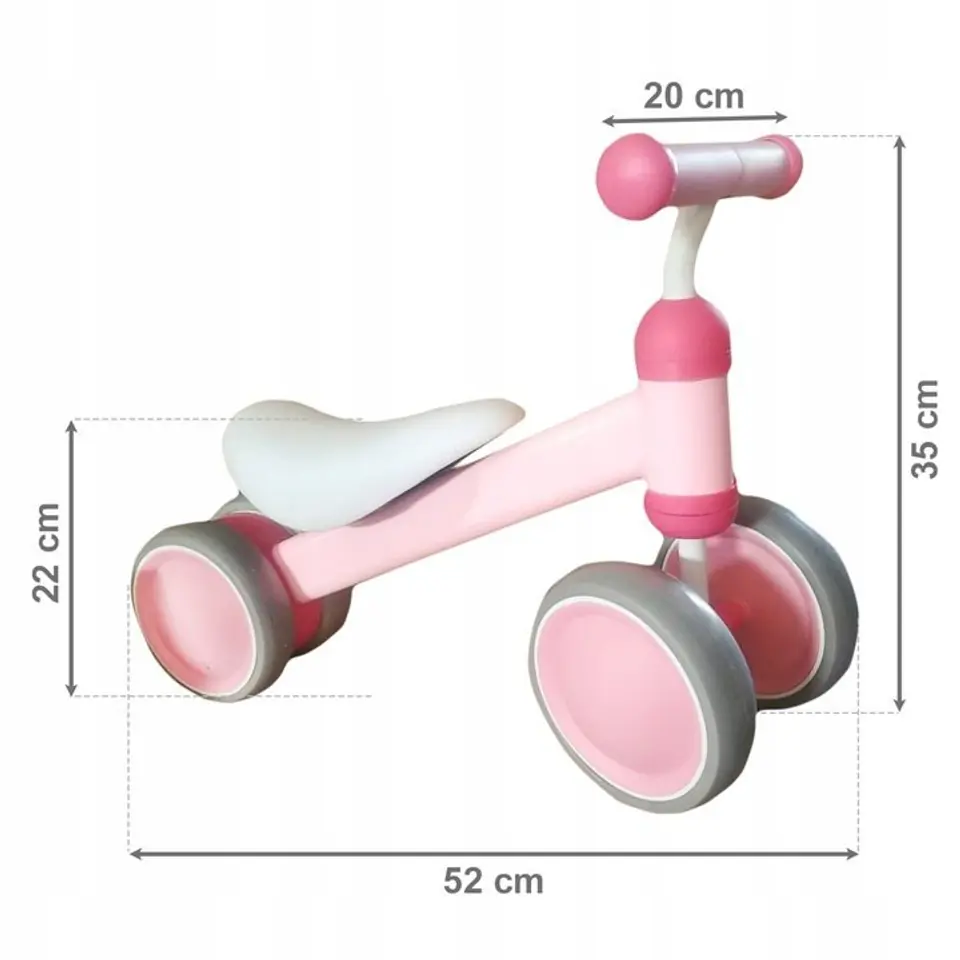 Practise Pink Ecotoys mini balance bike