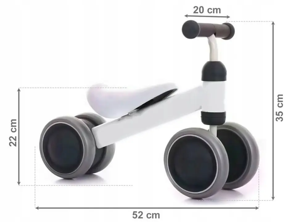 Balance bike mini bike Practise White Ecotoys