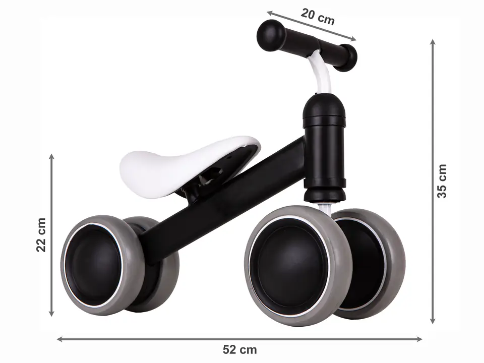 Practise Black Ecotoys Mini Balance Bike