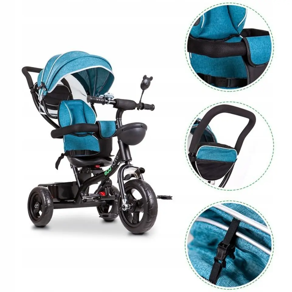 Tricycle swivel seat Blue