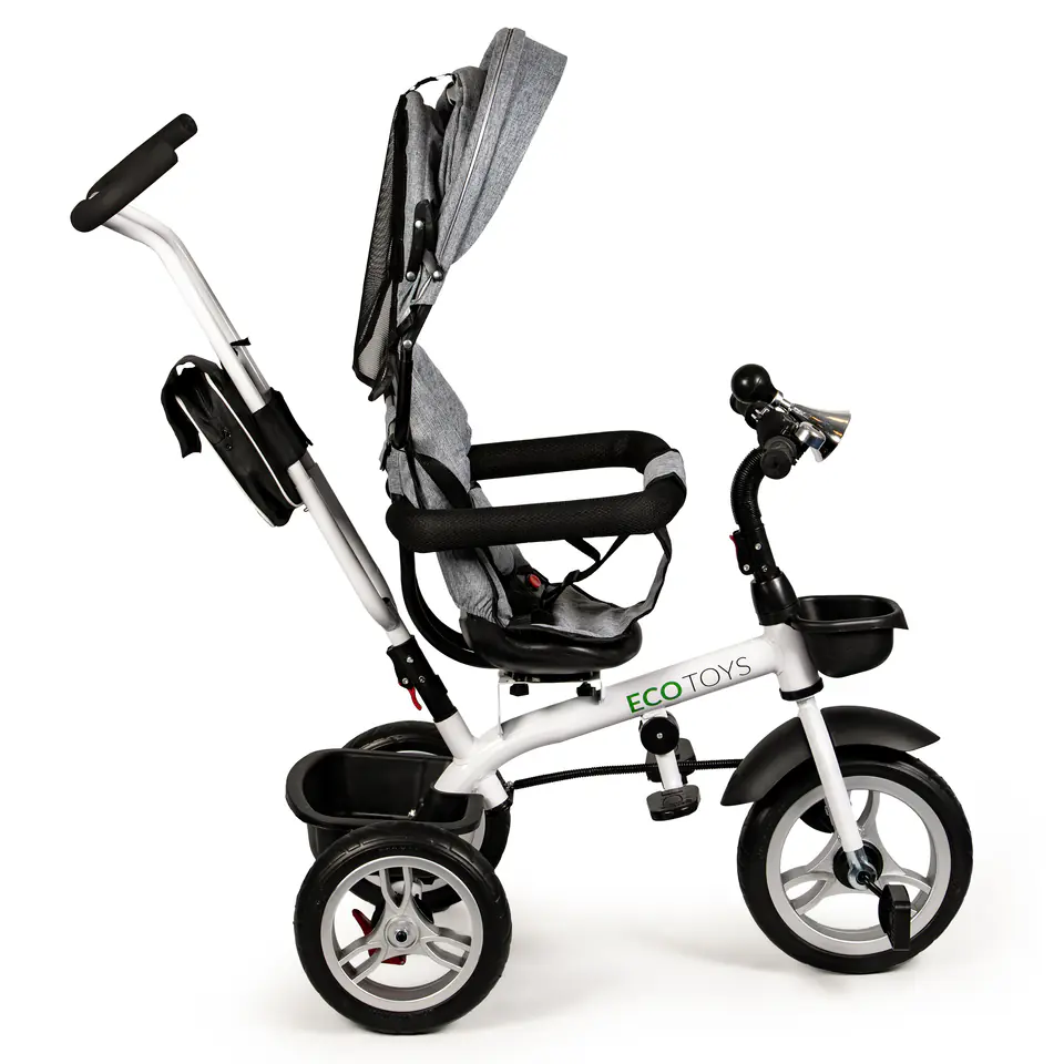Rotary tricycle 360° Grey with visor