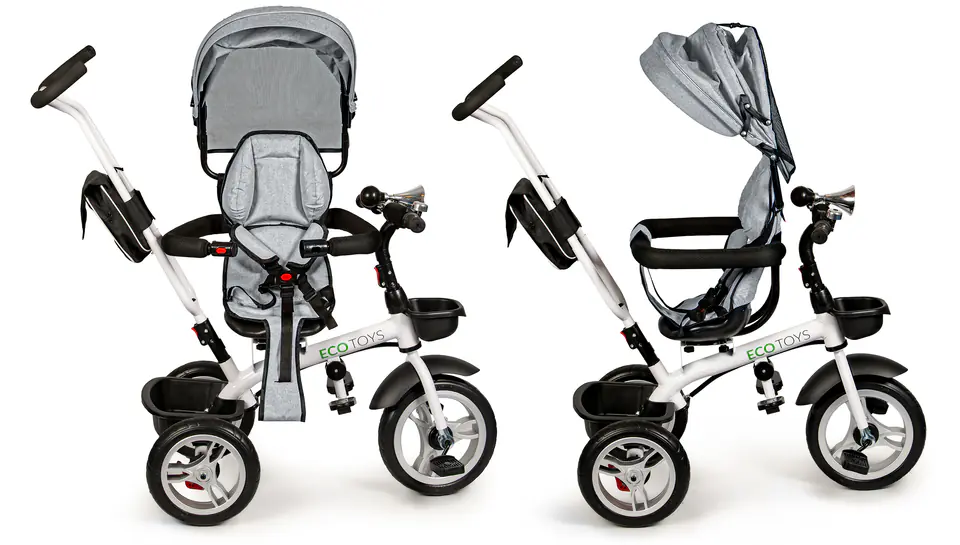 Rotary tricycle 360° Grey with visor