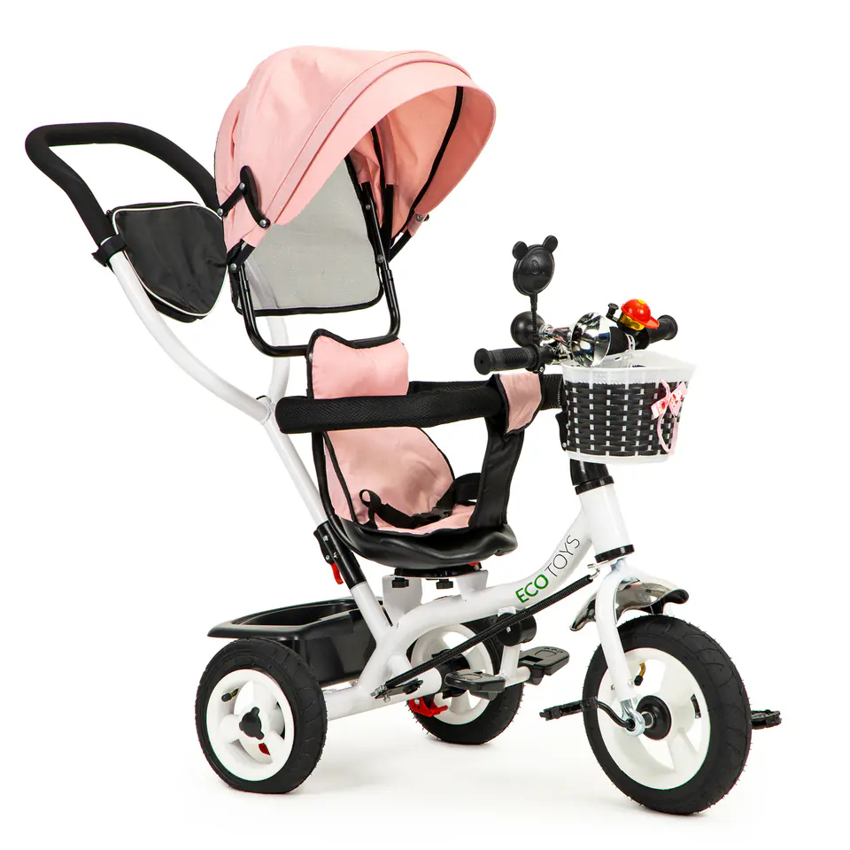 Tricycle rotated canopy inflatable wheels