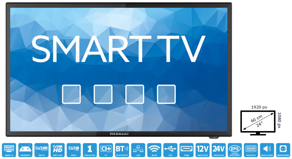 Camping TV Royal III SMART 24" S2/T/C CI+ H.265