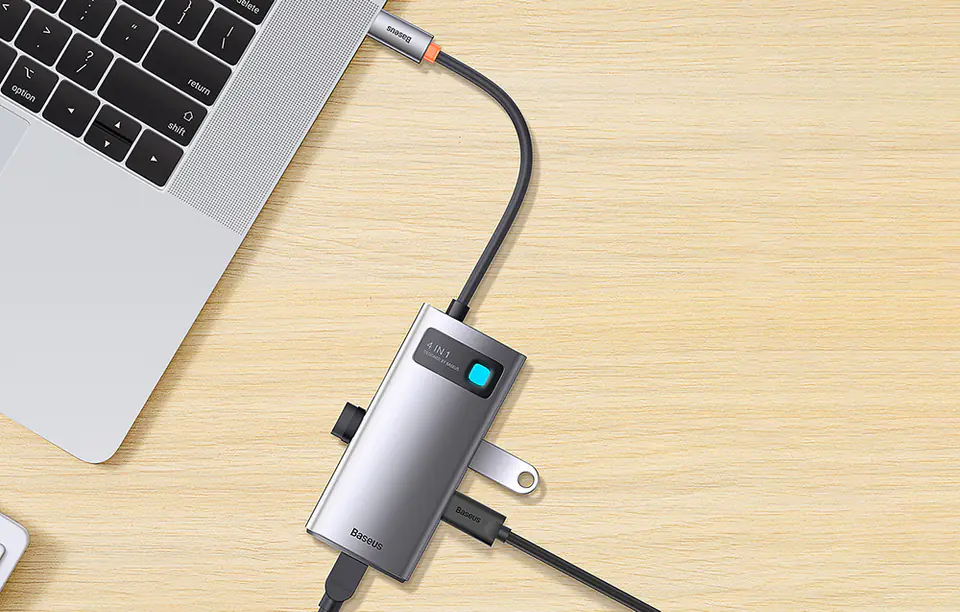 Baseus Metal Gleam Series 6in1 Hub, USB-C to 4x USB 3.0