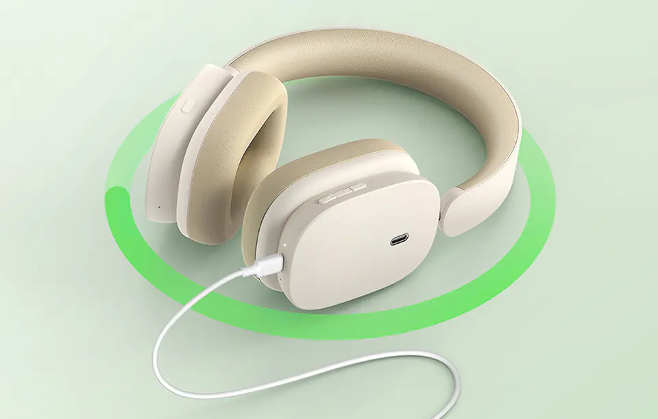 Baseus Bowie H1 Bluetooth 5.0 Headphones (White)