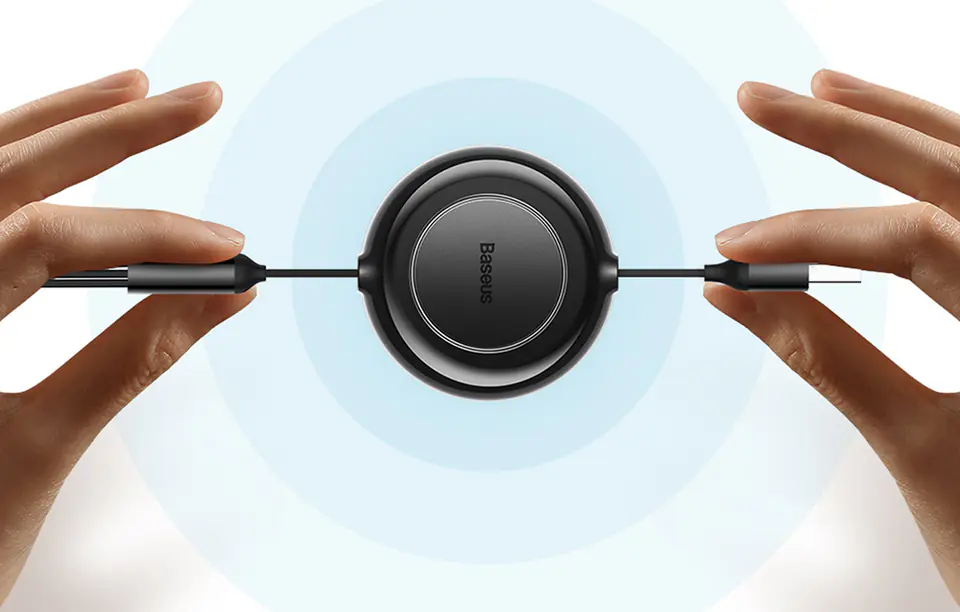Baseus Bright Mirror 2 USB 3in1 cable, micro USB / Lightning / USB-C, slim, 3.5A, 1.1m (black)