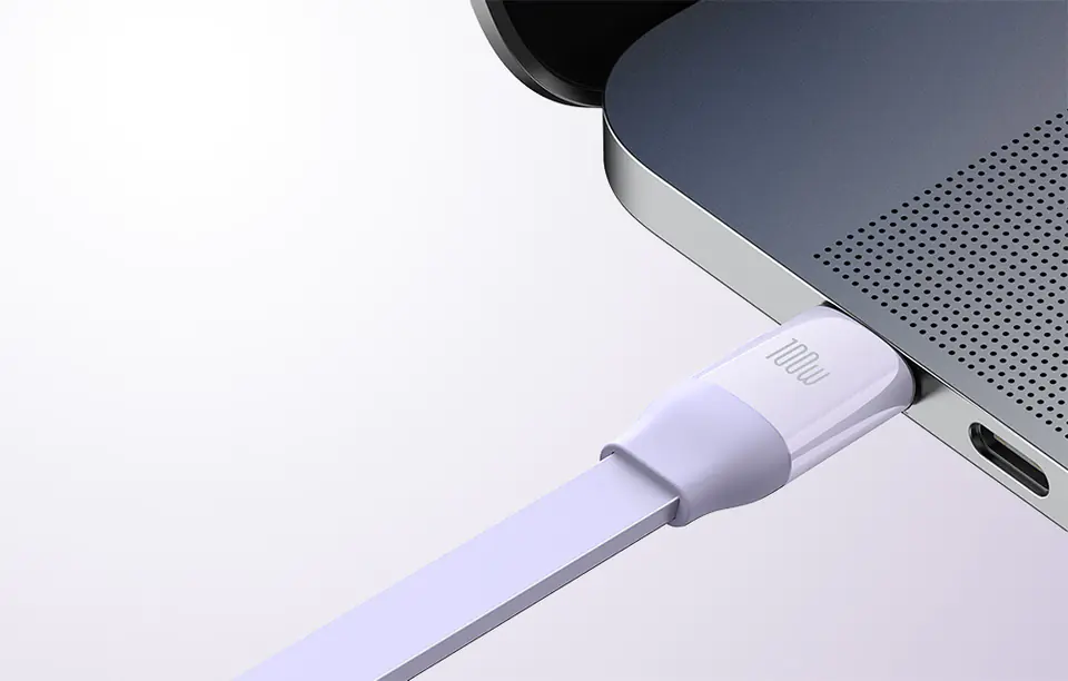 Kabel USB-C 3w1 Baseus Bright Mirror 4, micro USB / Lightning / USB-C, 100W / 3.5A, 1.1m (fioletowy)