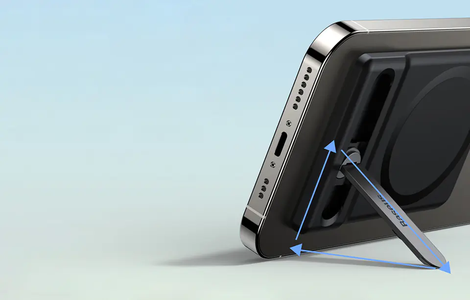 Uchwyt obrotowy podstawka Baseus Foldable Magnetic do iPhone MagSafe (czarny)