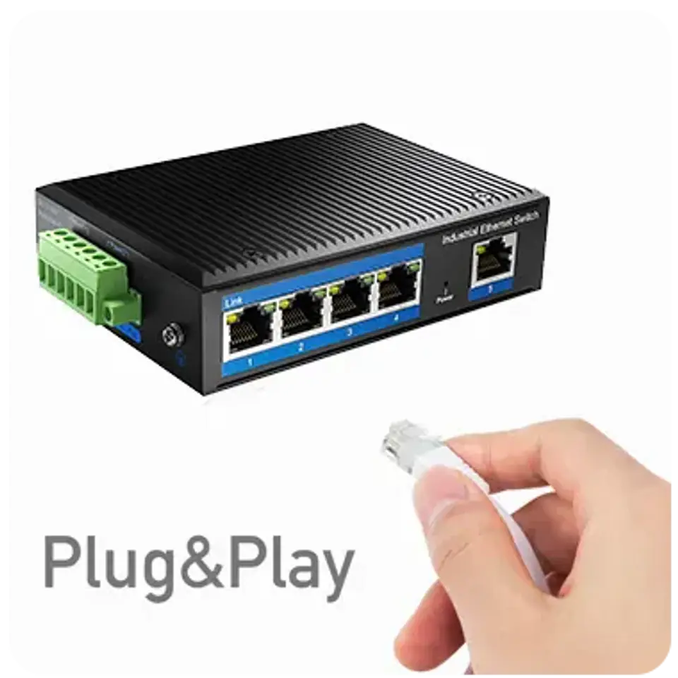 SWITCH PoE 5-port IG1005P 4x30W 1Gbps przemysłowy