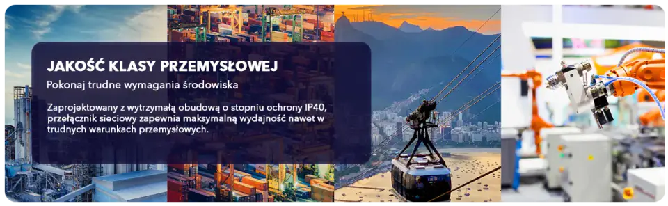 SWITCH PoE 8-port IF1008P 8x30W 10/100 przemysłowy
