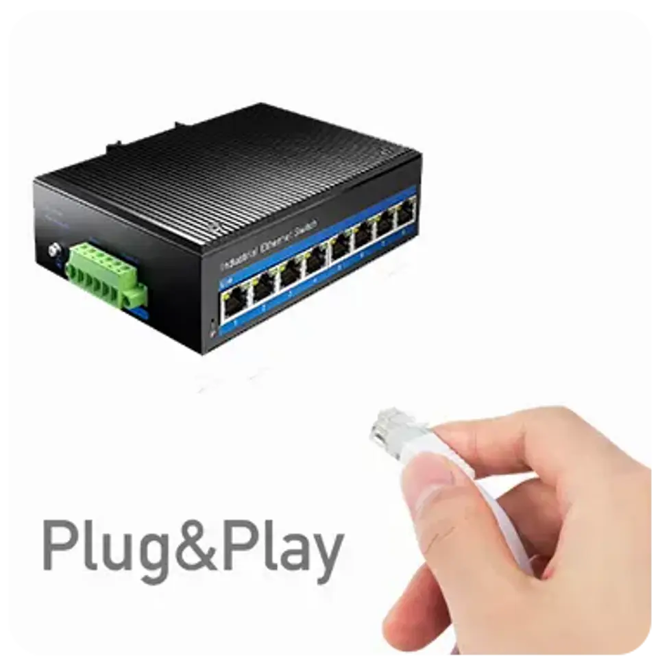 SWITCH PoE 8-port IG100P 8x30W 1Gbps przemysłowy