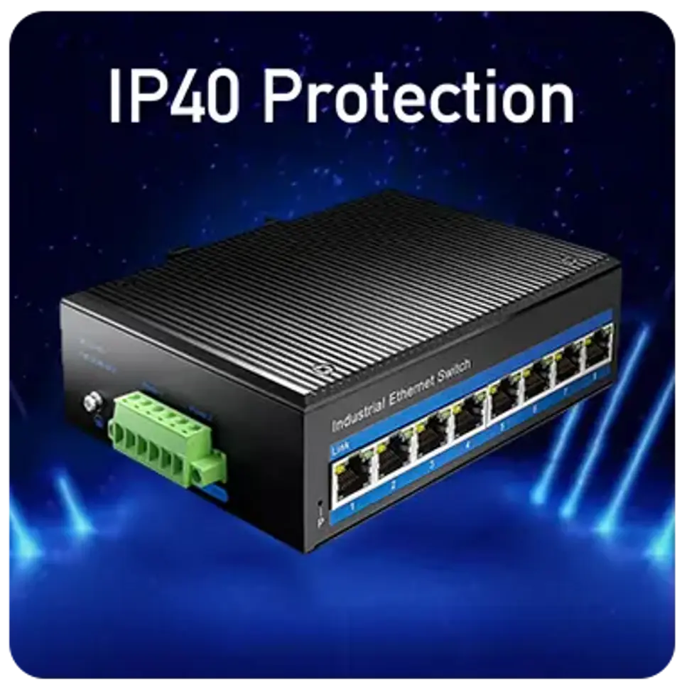 SWITCH PoE 8-port IG100P 8x30W 1Gbps przemysłowy