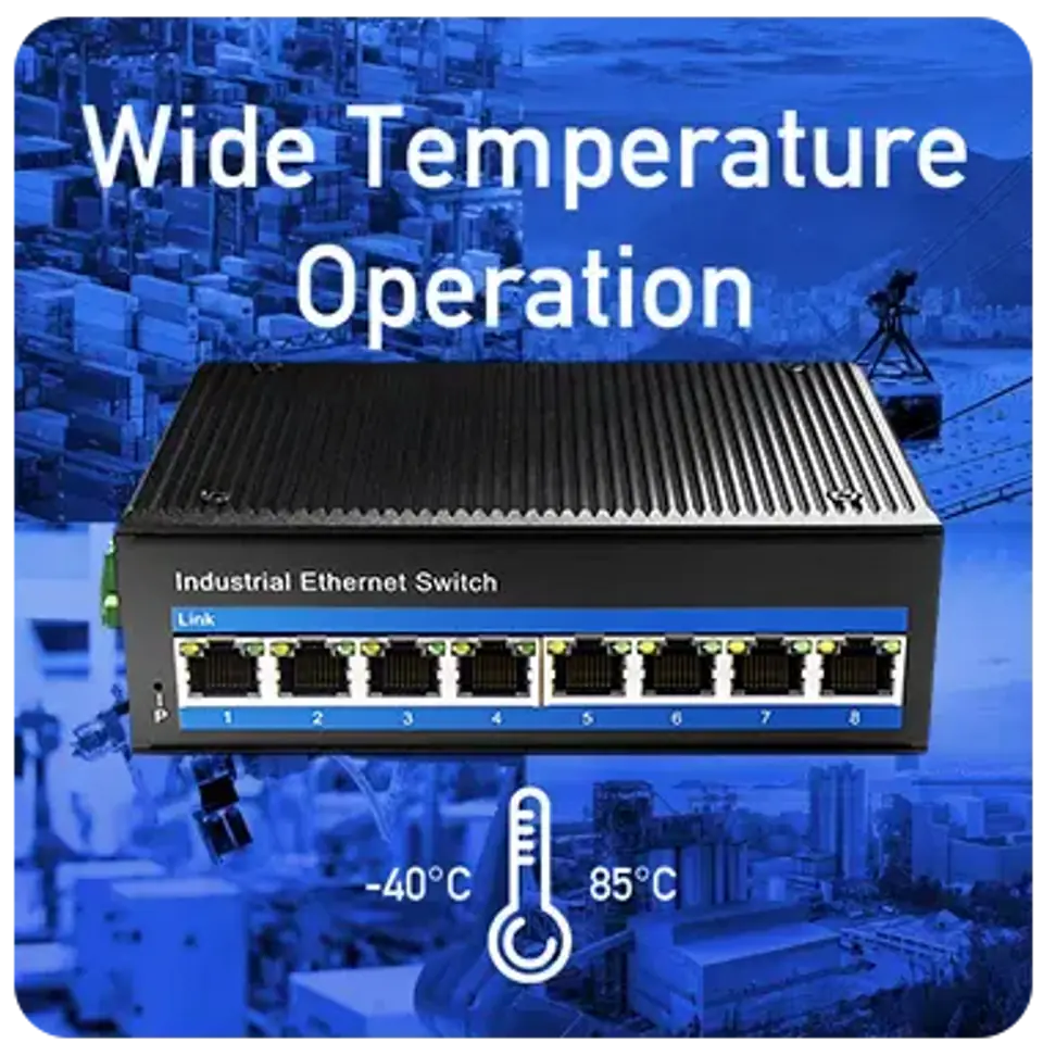 SWITCH PoE 8-port IF1008P 8x30W 10/100 przemysłowy