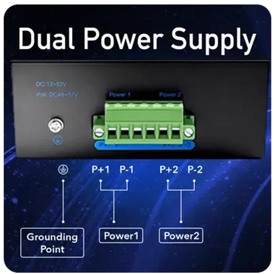 SWITCH PoE 8-port IG100P 8x30W 1Gbps przemysłowy