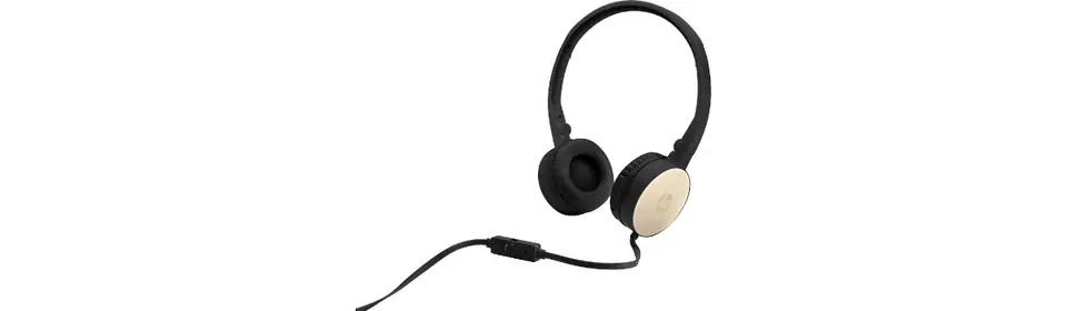 HP Headphones with Mic H2800 (Black & Gold)