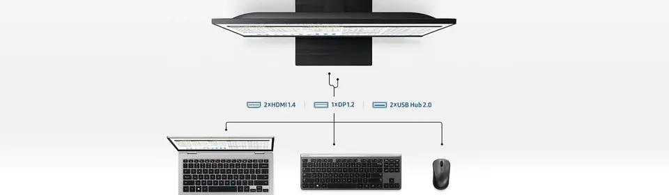 MONITOR SAMSUNG LED 27" LF27T450FQRXEN