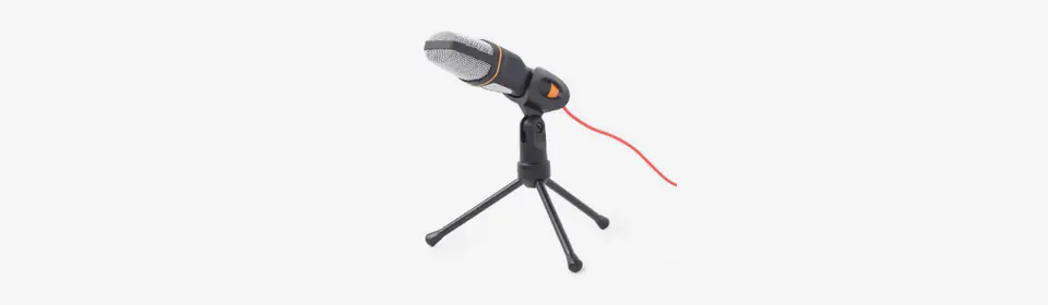 Gembird Desktop microphone with a tripod MIC-D-03 3.5 mm connector, 3.5 mm connector, Black, Built-in microphone