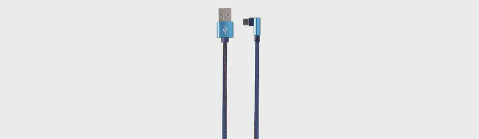 Kabel USB 2.0 - typ C (AM/CM) 1m oplot tekstylny złącze kątowe Gembird