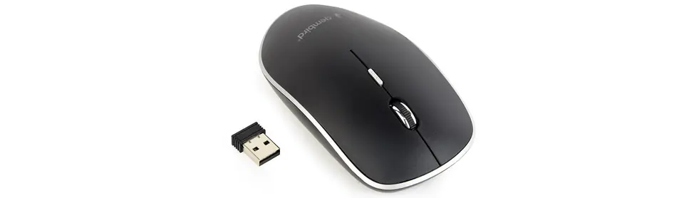 Gembird Silent Wireless Optical Mouse MUSW-4BS-01 USB, Black