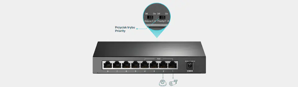 TP-Link TL-SF1008LP network switch Unmanaged Fast Ethernet (10/100) Power over Ethernet (PoE) Black