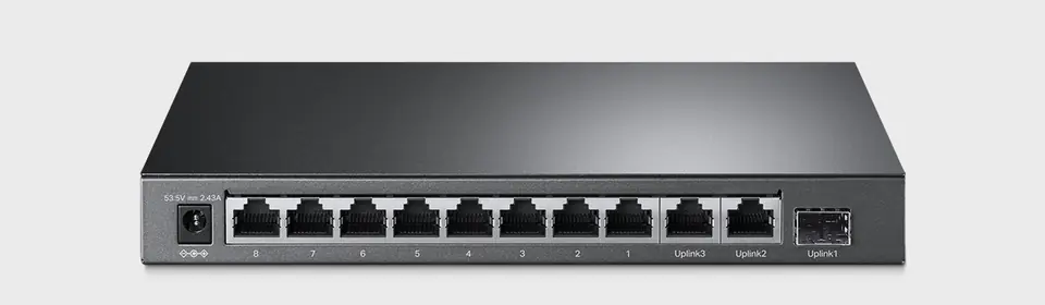 TP-Link 8-Port 10/100Mbps + 3-Port Gigabit Desktop Switch with 8-Port PoE+