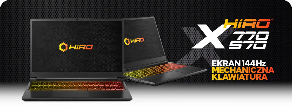Laptop do gier HIRO X570T 15,6&quot;, 144HZ - I7-12700H, RTX 3070Ti 8GB, 16GB RAM, 1TB SSD M.2, W11