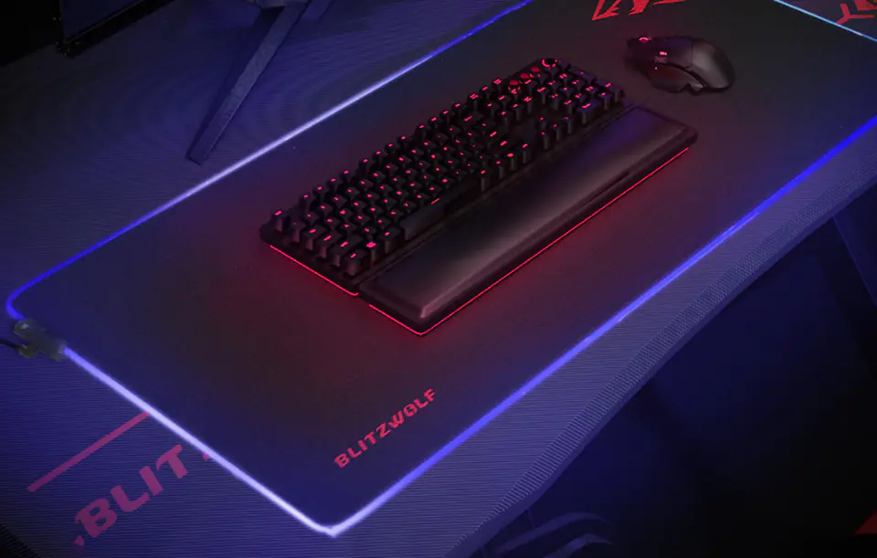 Blitzwolf BW-MP1 Mouse Pad, RGB (Black)