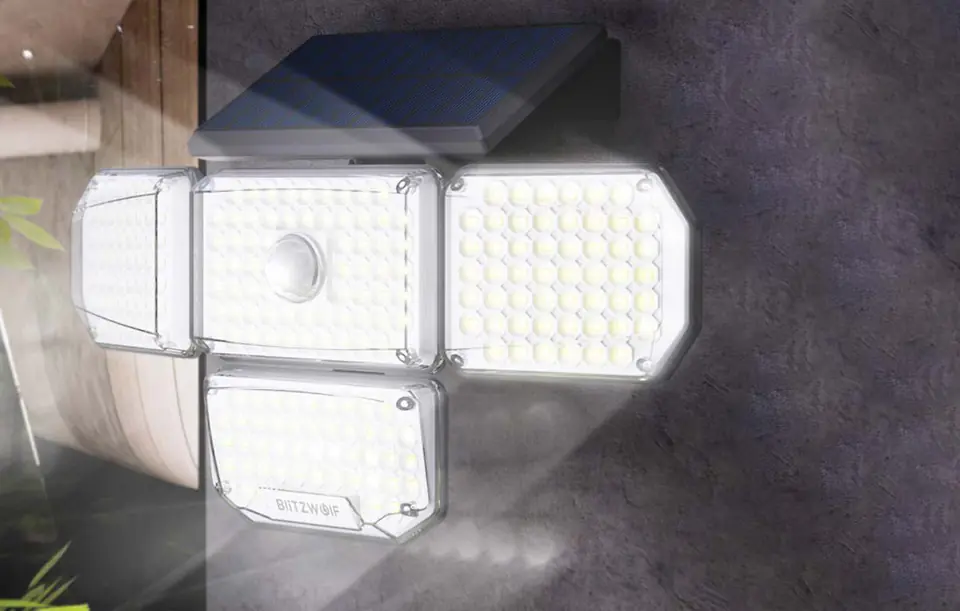 Outdoor LED solar lamp Blitzwolf BW-OLT6 with motion and dusk sensor