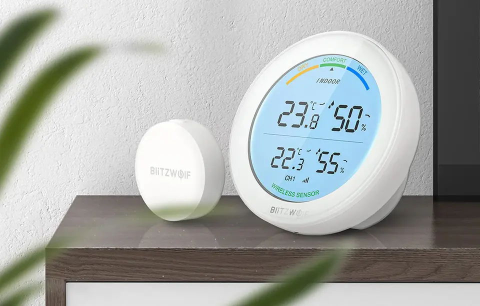 Blitzwolf BW-WS01 Wi-Fi Wireless Weather Station (White)