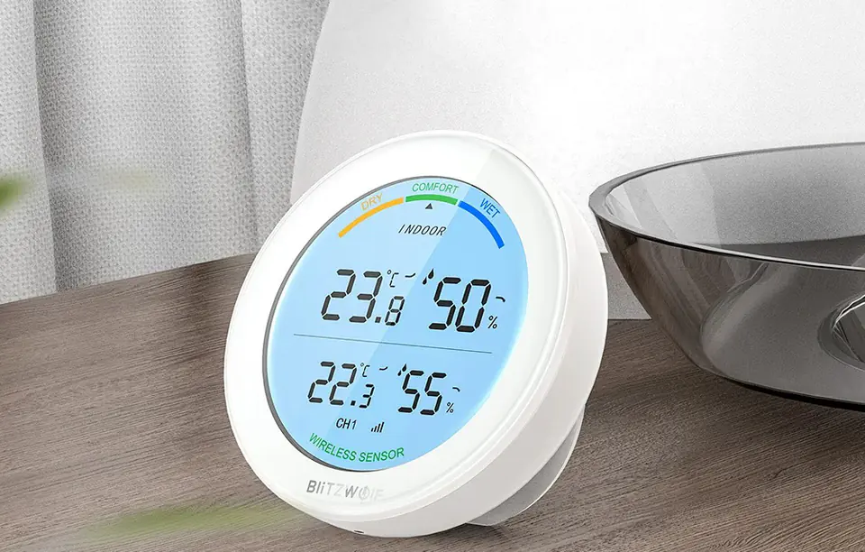 Blitzwolf BW-WS01 Wi-Fi Wireless Weather Station (White)