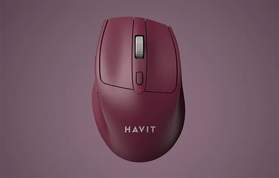 Bezprzewodowa mysz Havit MS61WB  (bordowa)